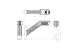 WAŚ 2552L W297.5.1 SPOT LED leva pozicijska luč na dolgem kraku