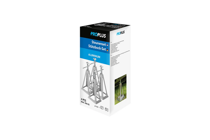 Komplet štirih raztegljivih nosilcev ProPlus 360803 stabilizator za prikolice 3600 kg 430 mm
