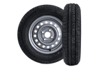 Komplet dveh koles za prikolico KENDA PNEVMATIKE 155/80 R13 84N KENDA PLATIŠČA 4Jx13"H2 4x100 ET:30