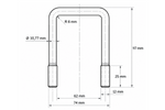 DROMET kvadratna objemka tip C objemka M12 62×117 mm