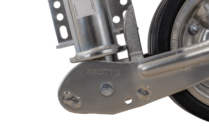 KNOTT ATK60 ojačano podporno kolo z ročajem 350 kg 60 mm 785-1020 mm