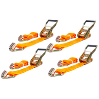 Komplet štirih oranžnih transportnih trakov UNITRAILER 2m/50mm/5t z napenjalcem
