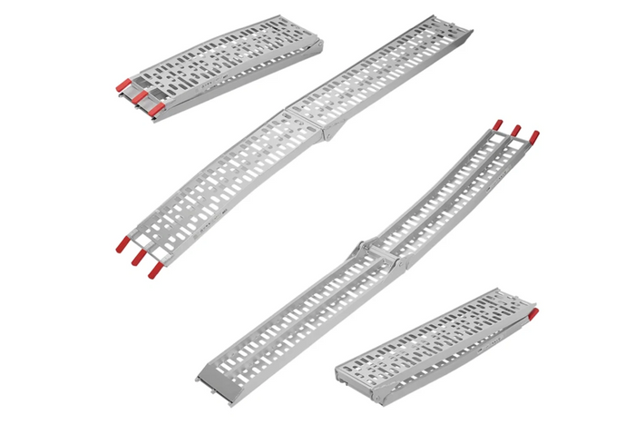 ProPlus 390096 zložljive aluminijaste rampe za prikolice 220 cm 680 kg komplet 2 kosov
