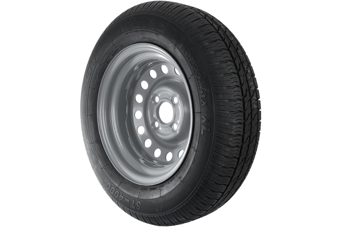 Komplet dveh koles za prikolico KENDA PNEVMATIKE 155/80 R13 84N KENDA PLATIŠČA 4Jx13"H2 4x100 ET:30